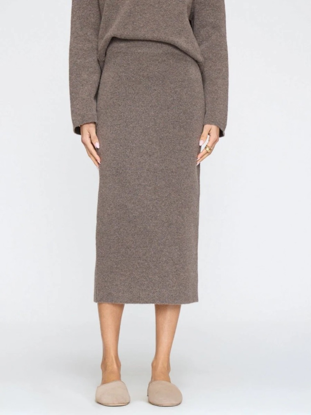 House of Harlow 1960 Brown Knit Maxi Skirt